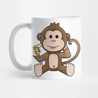 Cheeky Monkey Having a Banana Mug